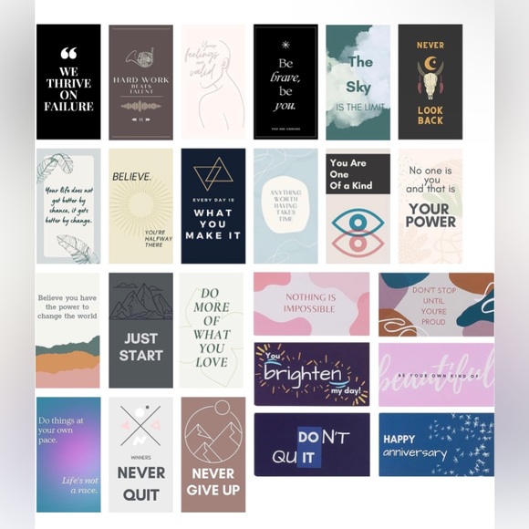 🆕 Mr. Pen- 60 pcs, Positive Affirmations Cards, Motivational Cards - Picture 2 of 6